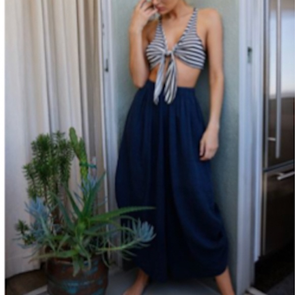 Out From Under Aliya Oversized Cinched Navy Blue Lounge Pant - NWT - Size M - Picture 1 of 7